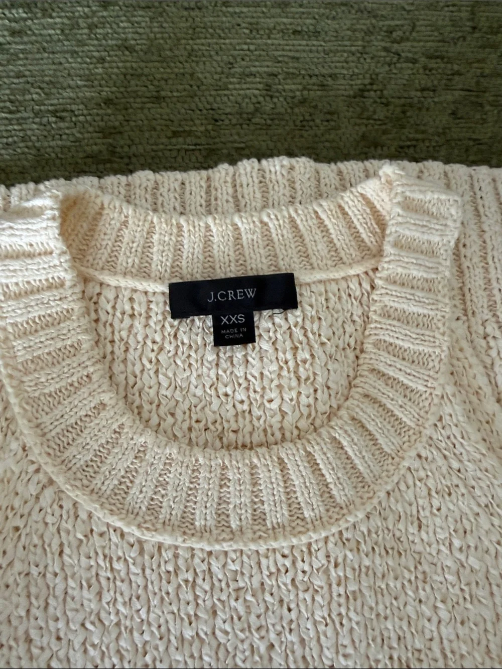 J. Crew Cream Ribbed Halter Knit Tank